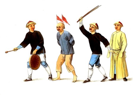 Jurisprudence, torture and punishment in medieval China, The picture depicts a public punishment