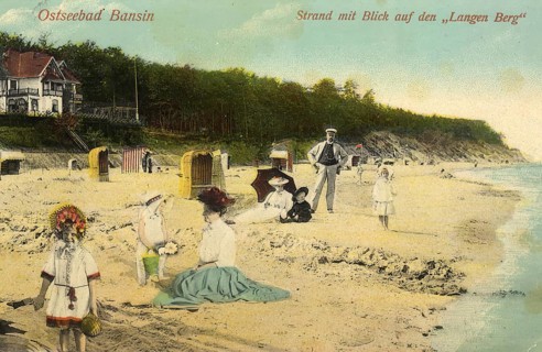 Historical postcard around 1900, Baltic resort Bansin, district of the municipality of Baltic