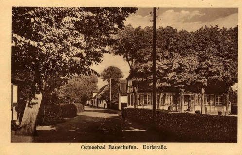 Historical postcard around 1900, Baltic resort Bauerhufen, today Chlopy, beach village,