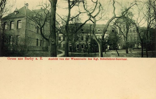 Historical postcard around 1900, Barby a.E, in the Salzlandkreis district in Saxony-Anhalt,