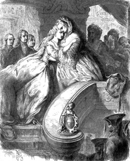 Maria Antoinette, Maria Antonia von Branconi, 1746 - 1793, says goodbye to her mother, woodcut from