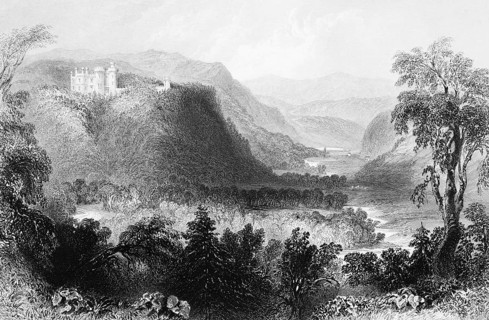 Castle Howard, Howard Castle on the mountain, Avonmore River valley, County Wicklow, Ireland,