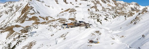 Edmund-Probst House and Höfatsblick Station, 1932m, Nebelhorn mountain station, 2224m, Allgäu Alps,