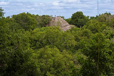 Northern acropolis in rainforest or jungle, Yaxha-Nakum-Naranjo National Park, Biósfera Maya Nature