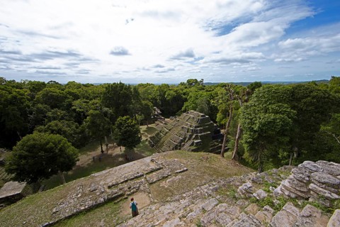 Northern Acropolis from above, Yaxha-Nakum-Naranjo National Park, Biósfera Maya Nature Reserve,