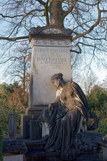 Tomb of industrialist Albert Poensgen, sculpture by sculptor Karl Janssen, Nordfriedhof Düsseldorf,