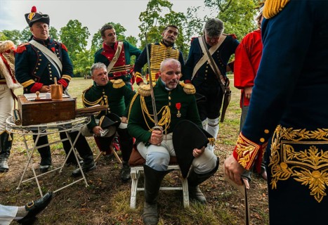 Slavkov u Brna, Czech Republic, Eastern Europe. During a re-enactment of the Battle of Austerlitz