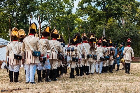 Slavkov u Brna, Czech Republic, Eastern Europe. A re enactment of the Battle of Austerlitz on the