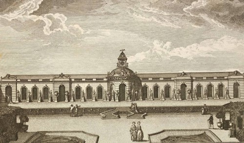 Picture gallery in the Royal Garden of Sanssoucy, Sanssouci in Potsdam, around 1850, Germany,