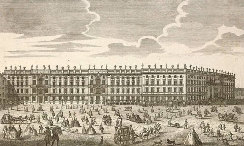 Royal Palace in Berlin, seen from Paradeplatz, around 1850, Germany, authentic, digitally restored