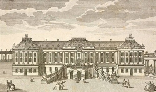 Royal Palace in Potsdam, garden side, around 1850, Germany, authentic, digitally restored