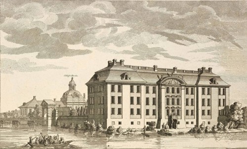 Royal Prussian pleasure palace in Köpenick, around 1850, Germany, authentic, digitally restored
