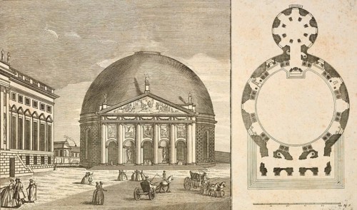 The new Catholic St. Hedwig Church in Berlin, around 1850, Germany, authentic, digitally restored