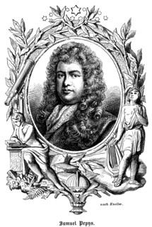Samuel Pepys (1633-1703) famous travel book and diary author of his time, Secretary of State in the