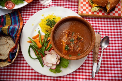 Traditional Dish, Pepian de Pollo, Chicken Stew, Panajachel, Atitlán, Sololá Department, Guatemala