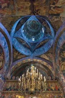 Candlesticks and frescoes in the dome of the Vorone? monastery church, 1547, Vorone?, Buckowina,