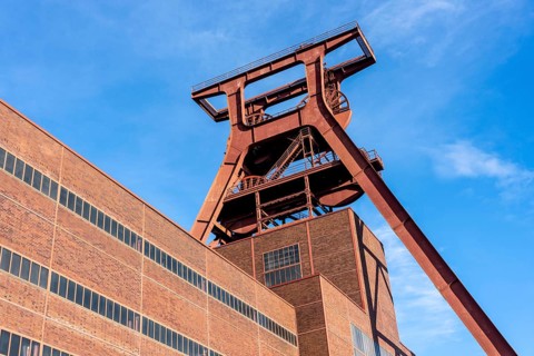 Zollverein colliery, Doppelbock conveyor scaffolding of shaft 12, Wipperhalle, UNESCO World