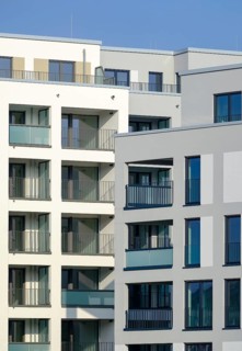 Essen, North Rhine-Westphalia, Germany - residential construction in the Ruhr area. New building