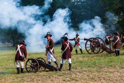 Slavkov u Brna, Czech Republic, Moravia. Historic re enactement of the Battle of Austerlitz