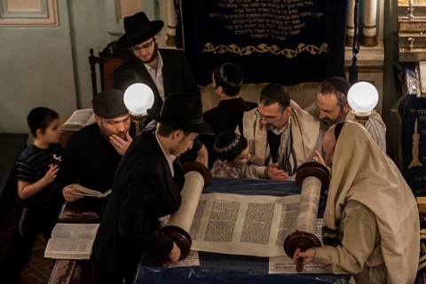 St Petersburg, Russia, Eastern Europe. The Jewish community of St Petersburg at their Synagogue in