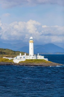 Isle of Mull, Scottish Highlands, Hebrides, UK. A Lighthouse at the Isle of Mull