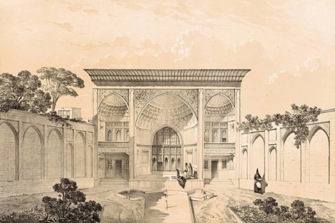 Maison de Hussein-Khan, House of Hussein Khan in Tabriz, Tabriz, historical Persian building, Iran,