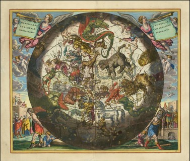 Haemisphaerium Stellatum Boreale cum Subiecto Hæmisphaerio Terrestri, Northern Star Hemisphere with