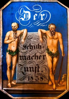 Emblem of the shoemaker's guild, 1838, Piast Castle Museum, 16th century, Gliwice, Poland
