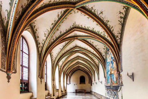 Cloister, Cistercian Abbey of Mogila, 13th century, Nova Huta, Krakow, Poland