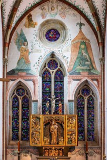 Main altar, Cistercian Abbey of Mogila, 13th century, Nova Huta, Krakow, Poland