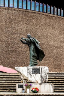 Monument to John Paul II, Church of Our Lady Queen of Poland, 20th century, Nova Huta, Krakow,
