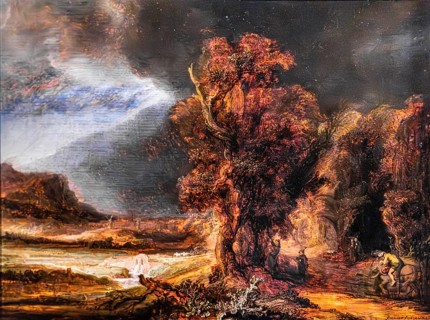 Landscape with the Good Samaritan, Rembrandt, Amsterdam 1638, Czartoryski Museum, 1796, Poland's