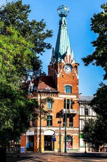 House under the globe, 1904, headquarters of the Krakow Chamber of Commerce and Industry, Krakow,