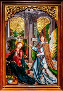 Annunciation of Mary, central part of the triptych of St. Michael Collegiate Church in Wawel, 1517,