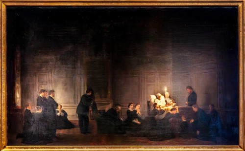 Death of Prince Adam Jerzy Czartoryski, Louis Francoise Prosper Roux, 1863, Czartoryski Museum,