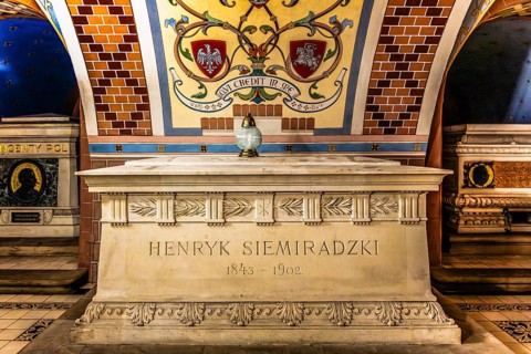Tomb of Henryk Siemiradzki, painter, representative of academism, 1843—1902, crypt of earned Poland
