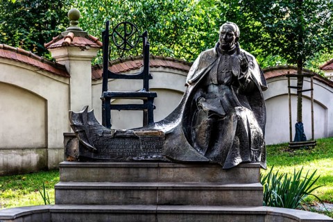 Stanislaw monument, Pauline Basilica, church on the rock, 14th century, Krakow, Poland