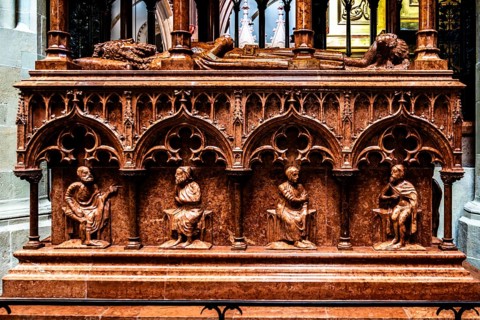 Tomb of Casimir III the Great from around 1370, Wawel Cathedral, Coronation and Burial Church of