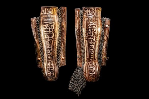 Pair of steel and silver greaves (buturluks), Turkey 16th century, Wawel Royal Castle, former