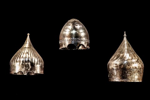 Steel and silver helmets, 16th century Turkey, Wawel Royal Castle, former residence and seat of