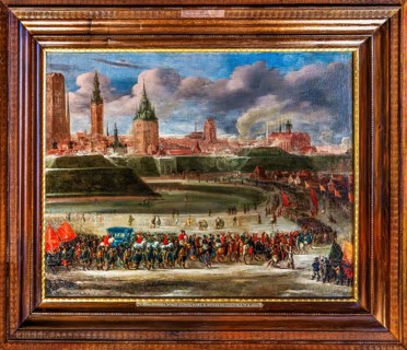 Entry of Queen Louise Marie of Gonzague into Danzig, by Bartholomäus Milwitz around 1646, Wawel