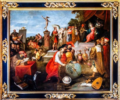 Painting Allegory of Favourable Destiny, by Frans Francken the Younger, 1627, example of Flemish