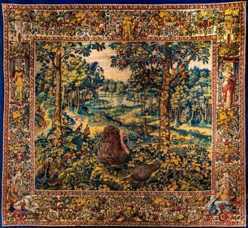 Turkey in the Forest Tapestry, van Herzeele, Brussels, around 1580, Wawel Royal Castle, former