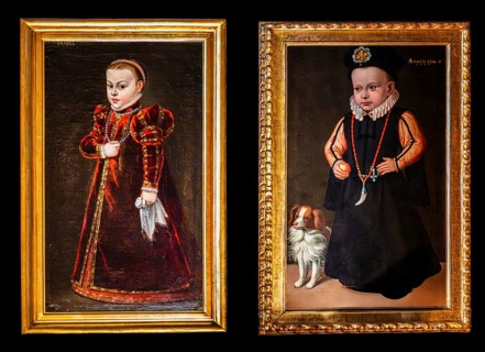 Portrait of Princess Isabella Vasa and Sigismund III Vasa as a child by Domenicus Verwilt, Sweden