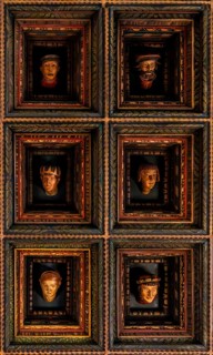 Wawel heads, coffered ceiling in the Hall of Ambassadors, Renaissance sculptures around 1540 by
