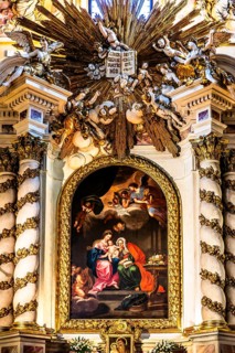 High altar by Jerzy Siemiginowski-Eleuter, court painter of King John III Sobieski, St. Anna church