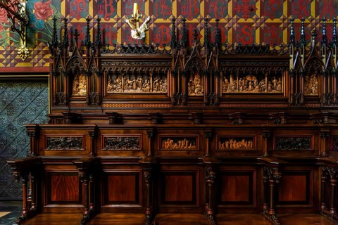 Choir stalls, Franciscan Church, 1249, Krakow, Poland