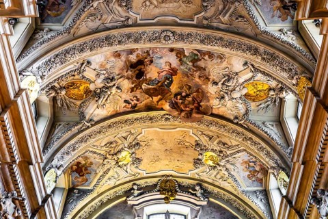 St. Anna church in baroque style, 1381, Krakow, Poland