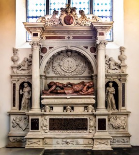 Late Renaissance style tomb of Prospero Provana, Italian banker, operated the postal service