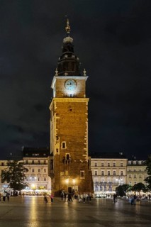 Town Hall Tower on Rynek, rest of the town hall built in the 13th century, Rynek with Cloth Halls,
